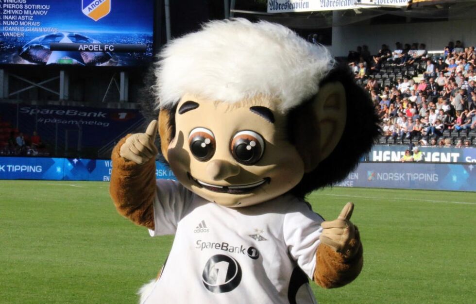 Maskotten Troillungen og resten av RBK-folket som skulle komme på besøk til Nærøysund kommune på mandag måtte avlyse.
 FOTO: rbk.no