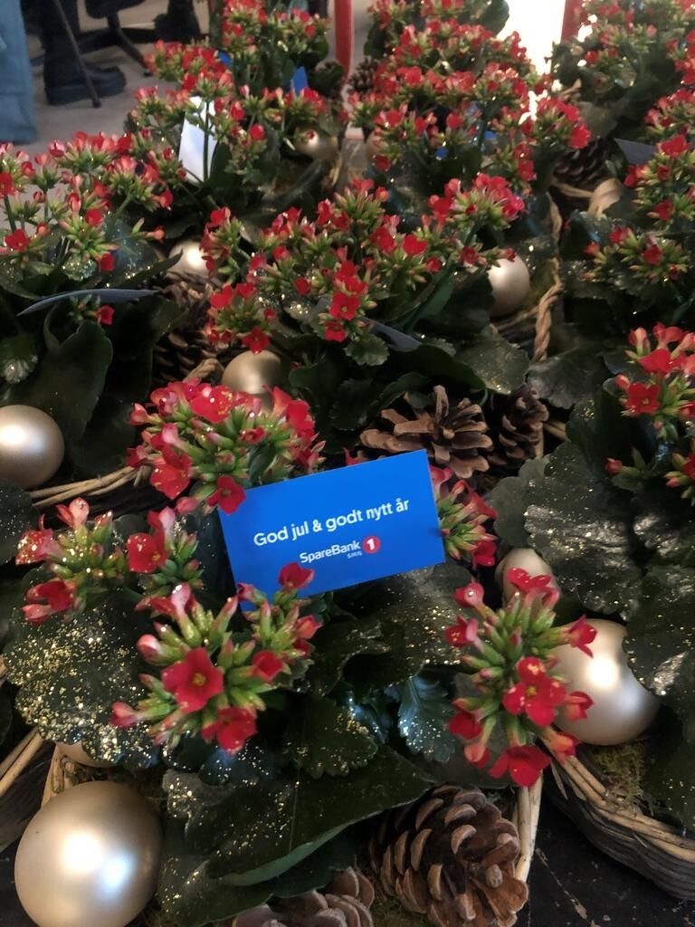 En flott gest av Sparebanken 1 SMN å gi blomster til alle beboere på sykehjem i distriktet.
 Foto: privat