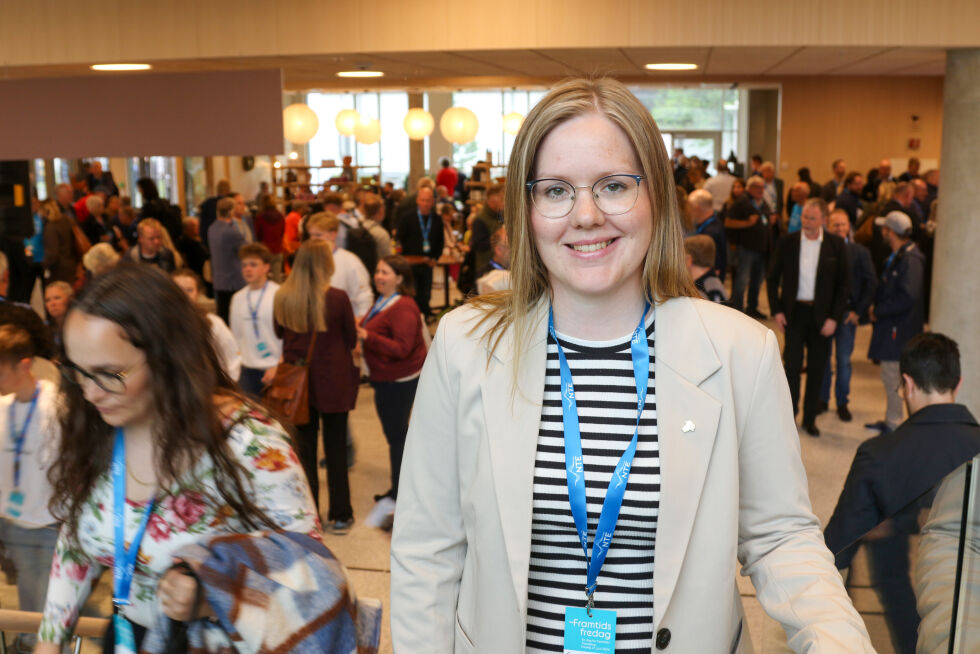 - Alle er avhengig av å spise mat, og alle spiser vi mat, morgen, middag og kveld. Den maten må bonden produsere, for uten bonden ingen mat. Det er så enkelt, sier Camilla Strøm Johansen fra Trøndelag bondelag.
 Foto: Knut Sandersen