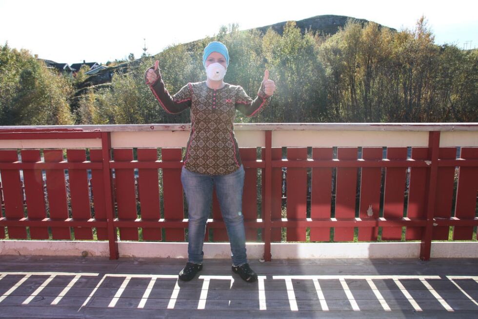 Hege Næss må ta sine foranstaltninger i forhold til at immunforsvaret er under oppbygging. Når resten av familien er forkjølet må hun bruke maske.