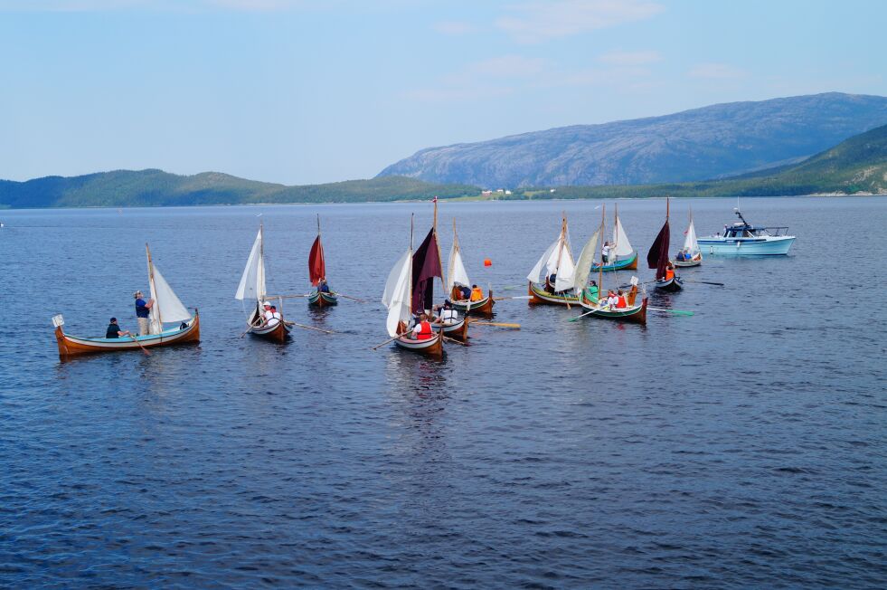 De minste båten klare til start søndag.
 Foto: Andreas Gatare Øvergård