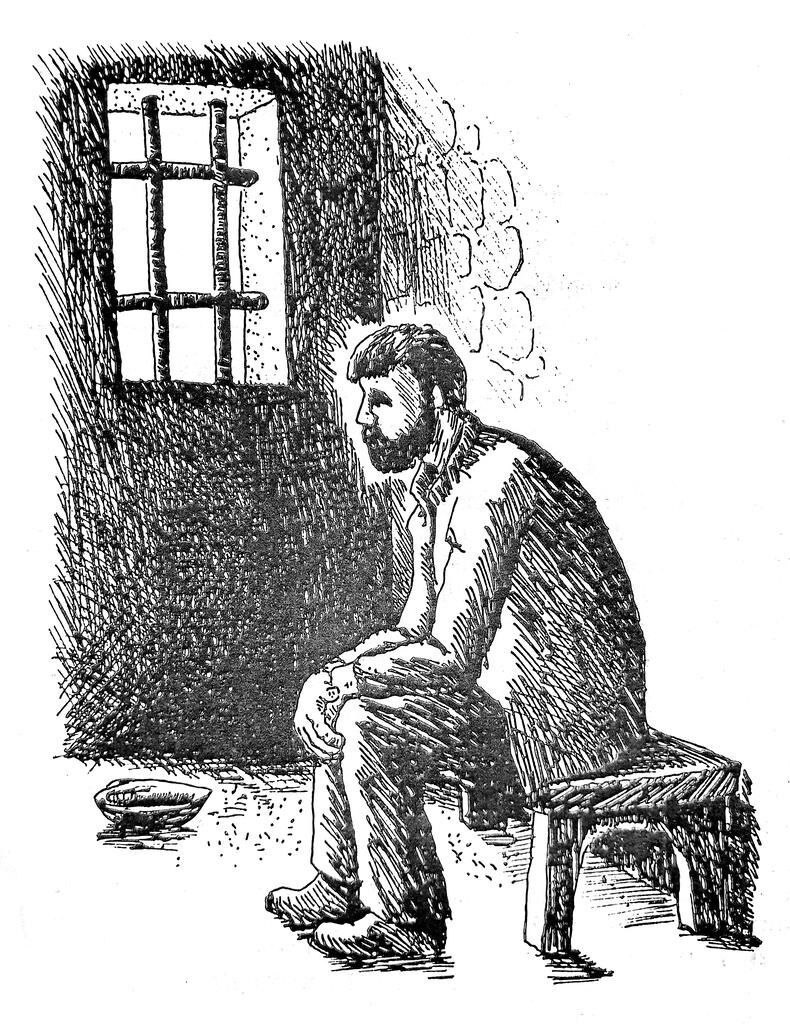 Lekværingen ble sittende i fengsel på livstid.
 Illustrasjon fra arkiv av Thorleif Flosand.