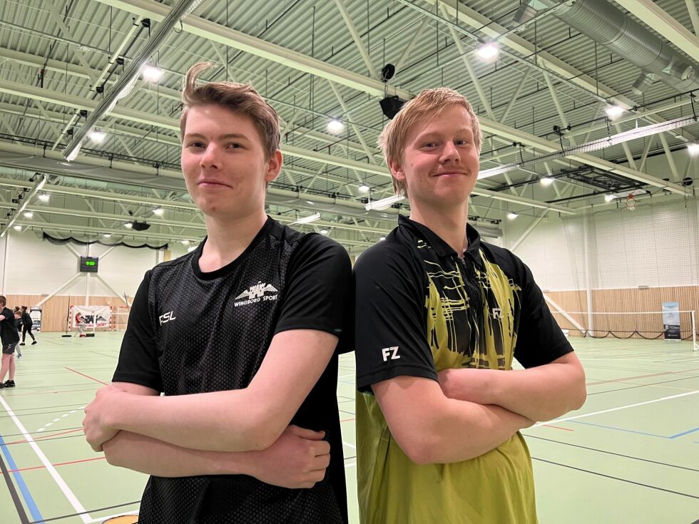 To talentfulle, unge herrer: Ådne Strøm (til høyre) vant Herresingel A i sitt comback. I åpningskampen møtte han Anders Moen.