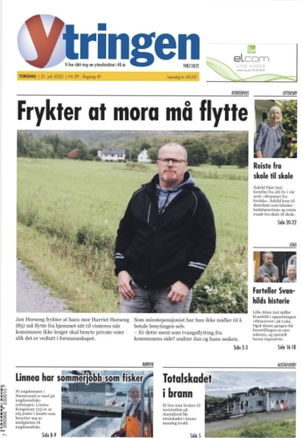 Foldereid-abonnenter får ikke avis i dag
