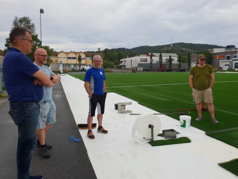 Dugnadsarbeieder klare til dyst: Per Ragnar Bergslid, Leif Inge Solberg, Geir Lauten og Lars Fredrik Mørch.