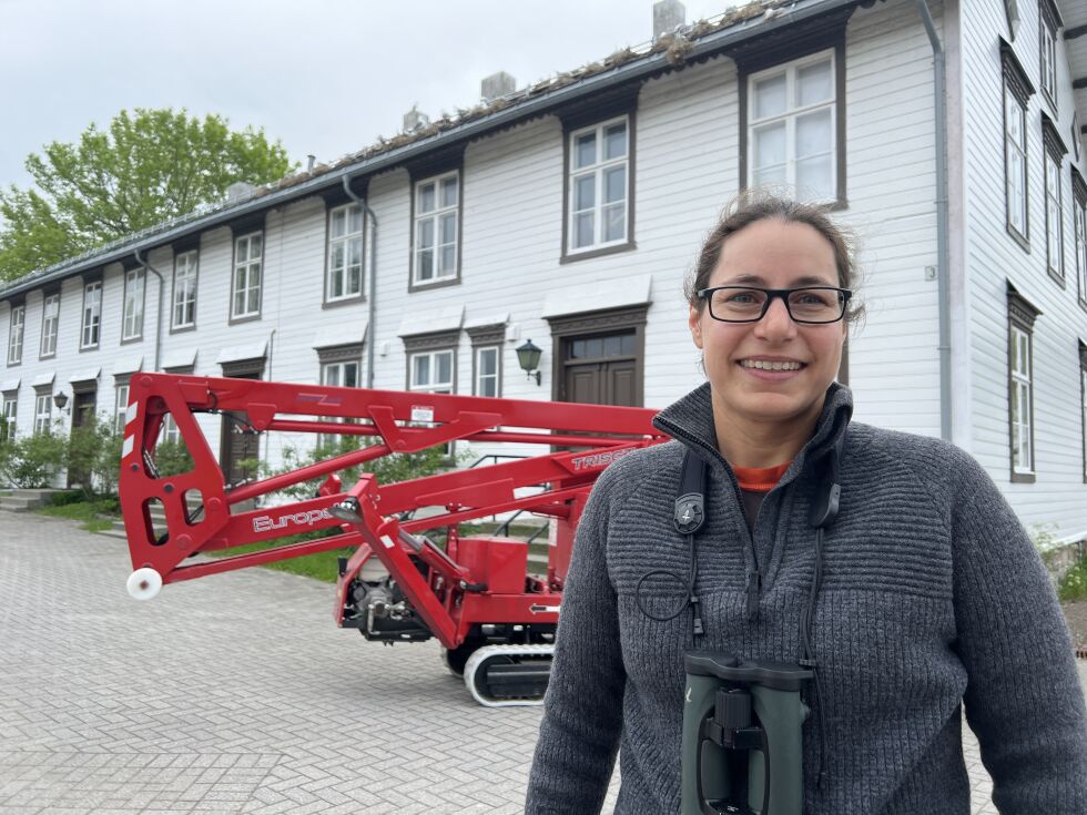 Forsker Nina Dehngard har telt 715 reir i Rørvik.
 Foto: Lillian Lyngstad