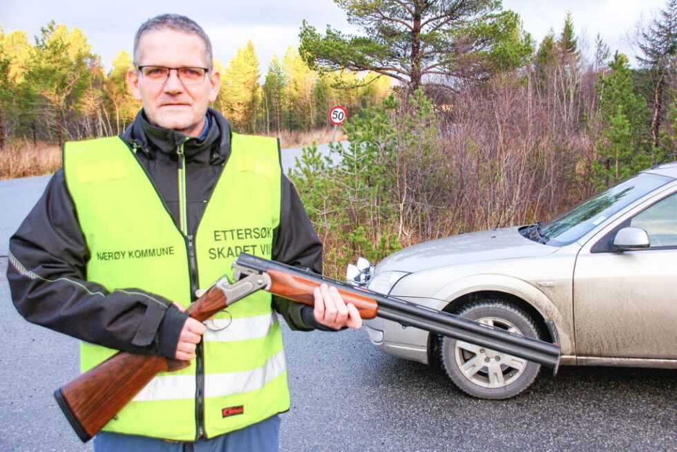 Å være uheldig å kjøre på vilt er ikke ulovlig, men det er ulovlig å ikke varsle, forklarer Tor Morten Rosenvinge i Viltnemnda i Nærøysund.
 Foto: Rafet Adem Daban