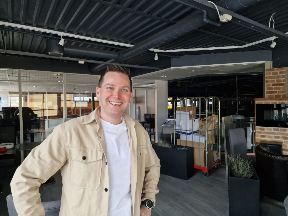 Andreas Lauritz Sørensen har planene klare for LP Lounge i sørdelen av Kuben.
 Foto: Frank Jenssen