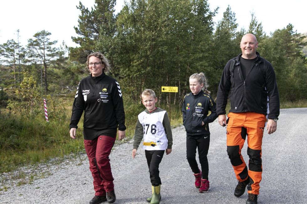 F.v. Tone, Erlend, Signe og Håvard Sandnes var blant de over 190 deltakere som gikk Follalunken 2019.
 Arkivfoto