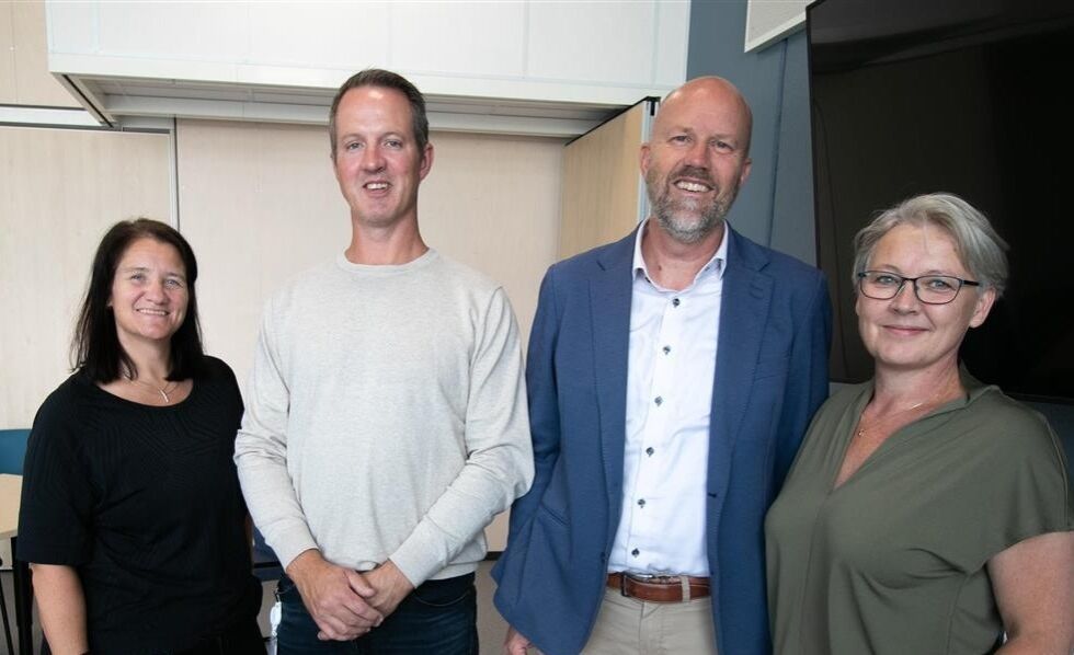 Den administrative arbeidsgruppa som består av Tove Severeide, Øyvind Bull, Arne Bangstad og Anita Hansen skal legge fram forslag til ny plan for pleie- og omsorg i Nærøysund for politisk behandling i månedsskiftet oktober/november.
 Foto: Nærøysund kommune