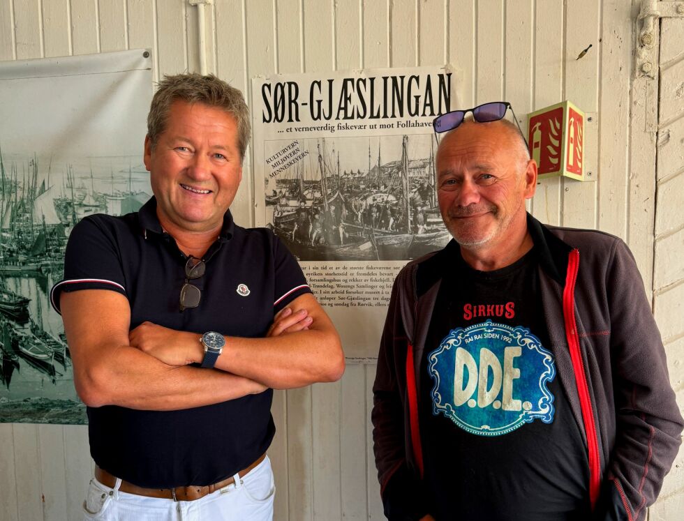 Bjarne Brøndbo og den dedikerte fanen Håkon Hanssen, delte et øyeblikk av musikalsk begeistring.