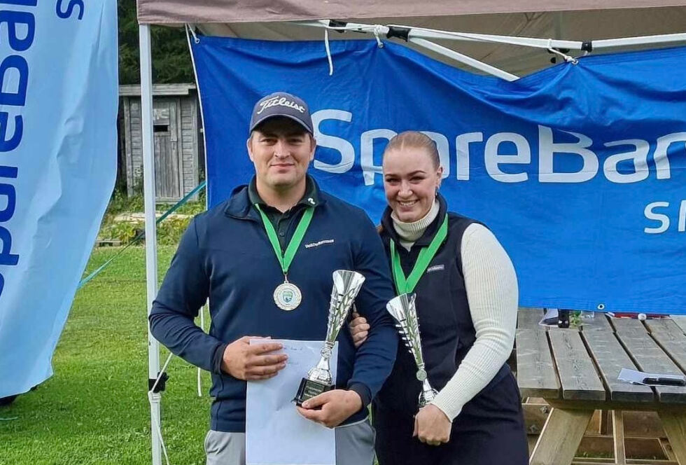 Kjæresteparet Fredrik Ramfjord og Kristin Storfjord vant hver sin klasse.
 Foto: privat
