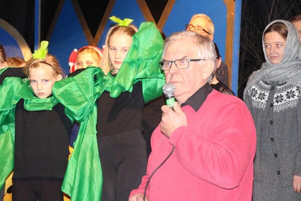 Strålte om kapp med julestjerna