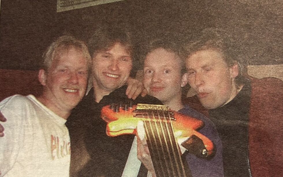 For femte året på rad skulle det brake løs med Talentiade under Rørvikdagene. Initiativtakerne bak arrangementet, Ellewillies, gledet seg til å åpne scenen for nye og gamle talenter. Fra venstre: Willy Eidsmo, Walter Olsen-Ryum, Rune Lie-Gjeseth og Rolf Pettersen.