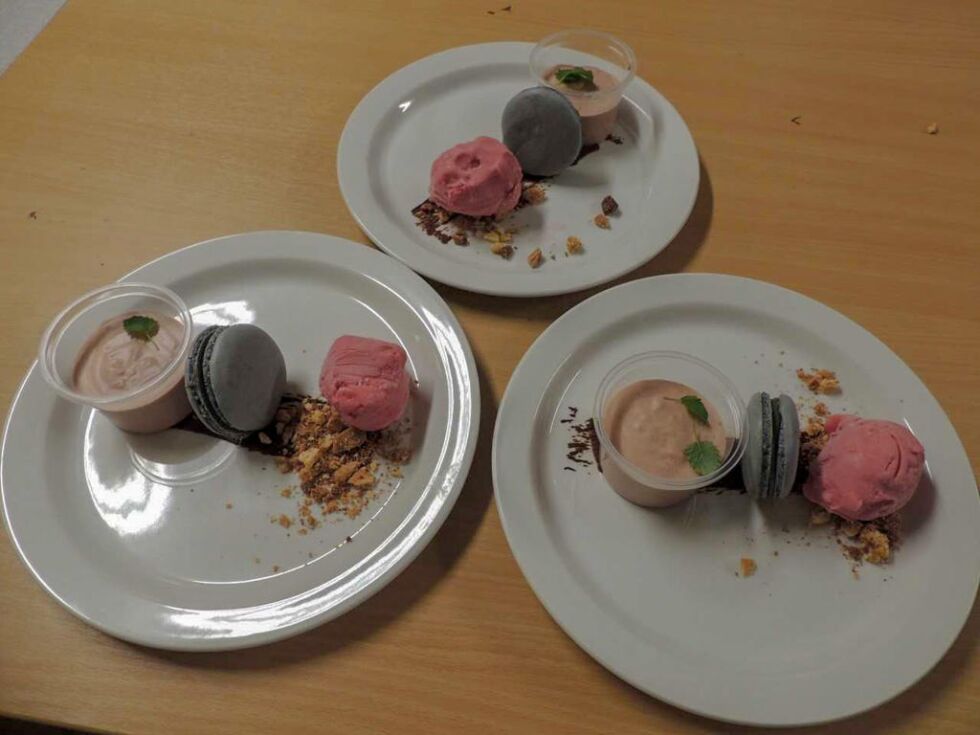 En lekker dessert ble servert til slutt.
