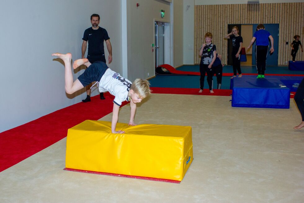 Det var god aktivitet på den første guttetreningen.
 Foto: Stine Vikestad