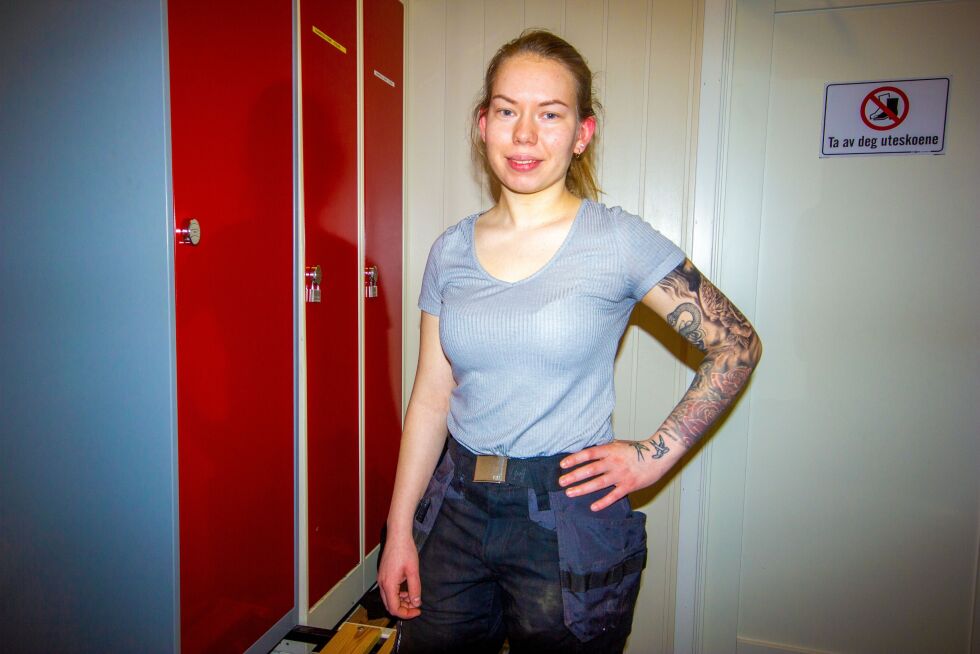 June Øyen hadde fast jobb på Moen Verft da hun ble innkalt til førstegangstjenesten.
 Foto: Stine Vikestad
