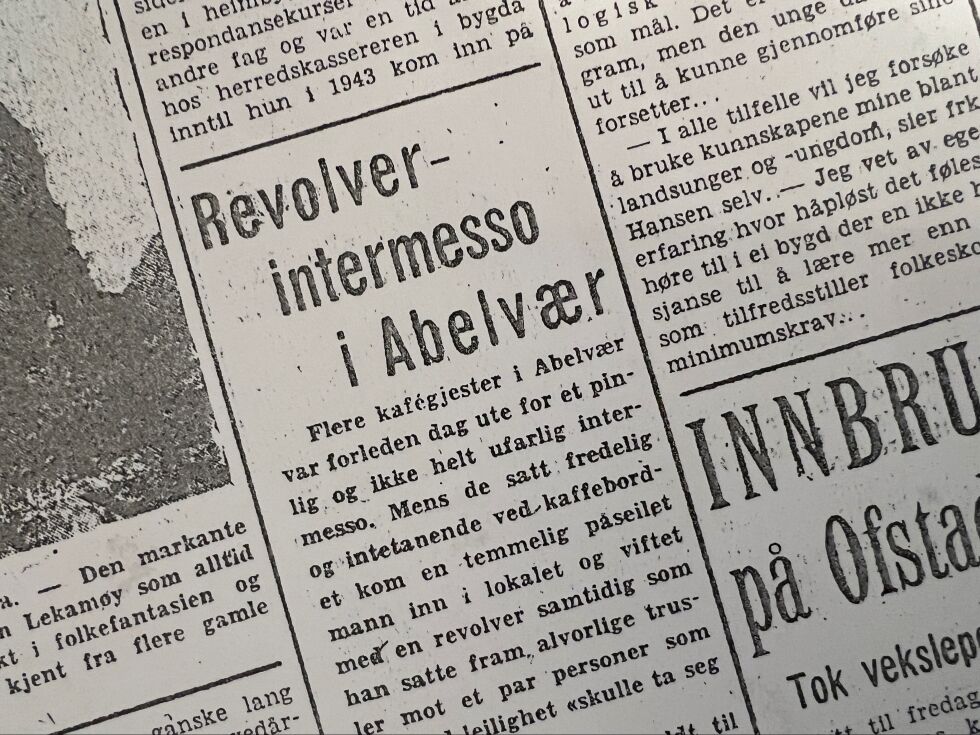 Faksimile fra Namdalens Folkeblad 28. september 1948.