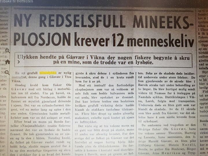 Faksimile fra Fiskarbladet mai 1941.