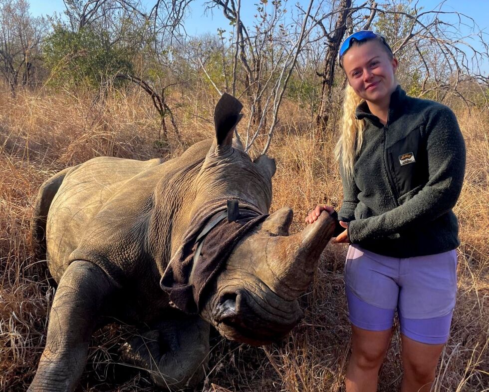 Sandra Beate Dalen har alltid drømt om å oppleve dyrelivet i Afrika, nå har hun realisert drømmen.
 Foto: Privat