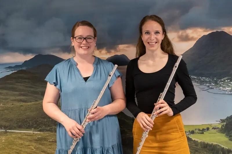 Fløyteduetten Duolivia består av Andrea Otterstad Johansen og Heidi Hagerup Uddu.
 Foto: pressefoto