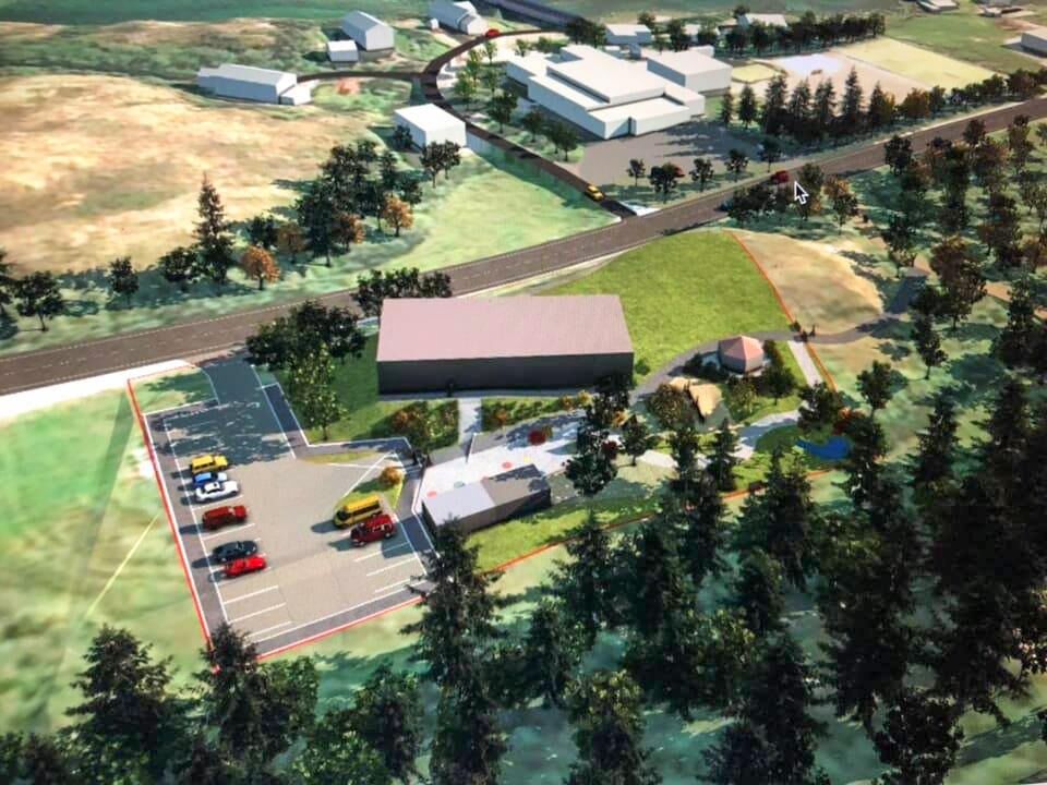 Slik er den ferdige barnehagen tegnet inn i planen fra Selberg Arkitekter.