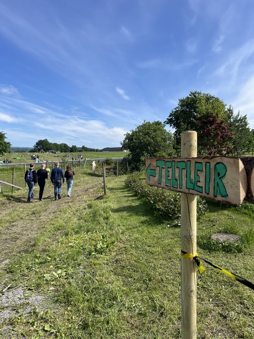 Det var godt merket i leirområdet, og vanskelig å rote seg bort.
 Foto: Eirin Kristiansen Ramstad